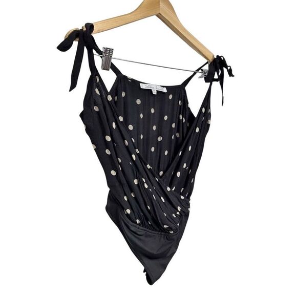 Lovers + Friends Bodysuit Cami Polka-dot Size Extra Small in Black‎ - Picture 3 of 9